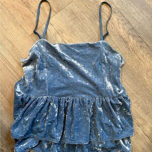 Blue Velvet American Eagle Top